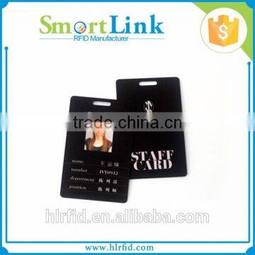 best selling dual frequency rfid smart card,printable rfid PVC card with a punched hole for a ccess control