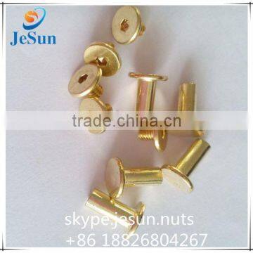 Dongguan facatory manufacture high quality countersunk head brass rivets