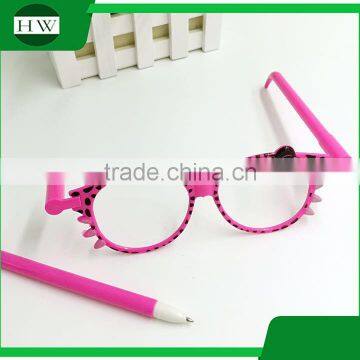 cheap wholesale office school gift fashion cute cartoon plastic hello kitty glass shape ball point pen promotional