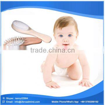 M1587 High quality goody 100% Natrual wood Goat baby hair brush