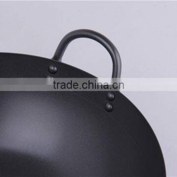 Hand Hammered Cooking Non Stick Industrial Carbon Steel Wok