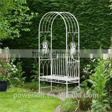 Disassembly Garden Arch Bench Antique White Funishing Outdoor furniture