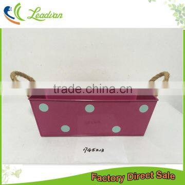 factory direct sale custom logo size small medium large indoor rectangular planters with rope handle