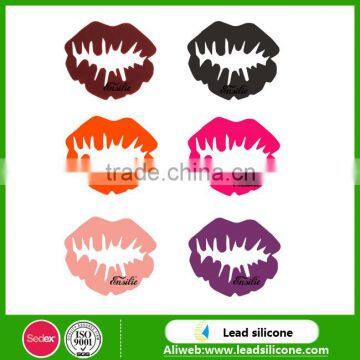 Novelty Sexy Lips Silicone Wine Glass Marker Silicone Wine Charms Silicone Bottle Charms Bottle Marker