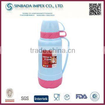 Wholesale competitive price 1.8L thermos glass refill vacuum flask with 2 cups for daily life