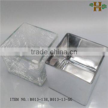 wholesale square glass vases