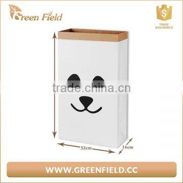 Green Field Kraft Paper Storage Bag Kids Toy Keeper Bag Storage Bag
