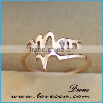 Fashion stainless steel gold ring womens weddings