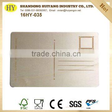 Unfinished Factory Cheap Custom Wooden Postcard photo-2
