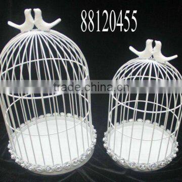 Garden decor metal bird cage