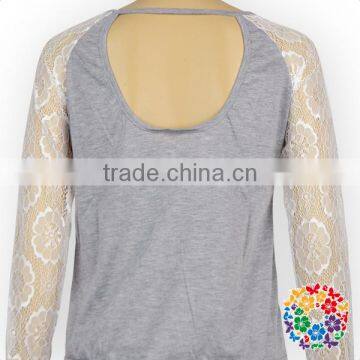 2017 New Model Shirts Long Sleeve Lace Raglan Designs Women Shirts Tops photo-6