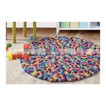 2017 Hot New Products Wholesale China Supplier Eco-friendly Baby Floor Mat Nepal Wool Felt Ball Rug Made in China photo-2