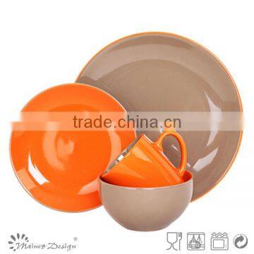 Ceramic Dinner Set/Two-tone Glazed Stoneware Dinnerware photo-3