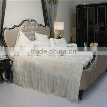 Elegant luxury simple design bedroom set,bed,sidetable,dresser&mirror, hand made and can be customized--BG90440 MOQ:1 SET