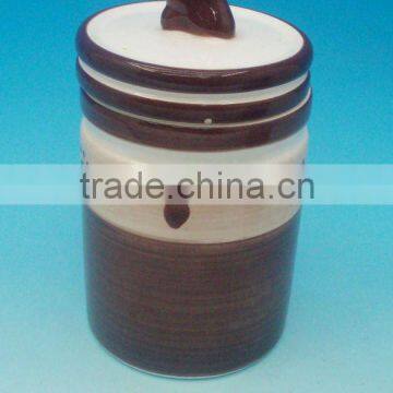 Ceramic Dog jar with Lid