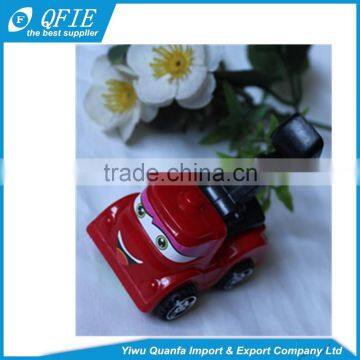 Hot selling cheap mini plastic engineering pull back car toy for gashapon