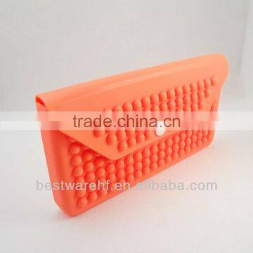 Eco-friendly Orange Silicone Money Bag