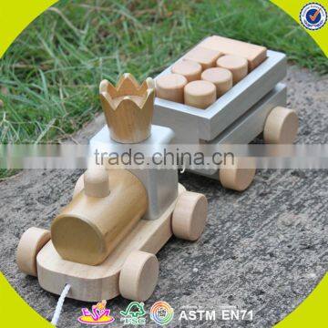 2017 Wholesale Baby Wooden Pull Along Toys Best Design Kids Wooden Pull Along Toys Top Fashion Children Pull Along Toys W05C074 photo-2