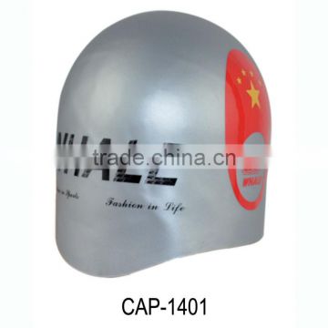 3D Shape swim cap,fashional swimming cap with silicone(CAP-1400)