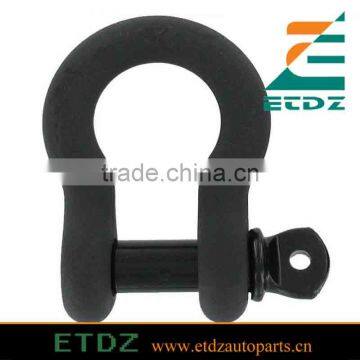 4.75 Ton Black Textured D ring Bow Shackle 3 4 Pin 10,500lb Capacity