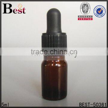 2017 Hot Sale Essential Oil Glass Bottle Brown 5 ml 10 ml Oil Glass Bottle With Brown Dropper photo-5