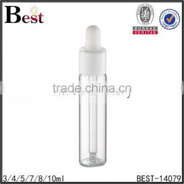 Clear Cosmetic Oil Mini 2ml Glass Vials Suppliers With White Plastic Dropper photo-5