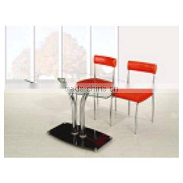 Modern Kitchen Round Table Dining Room Furniture Glass Dining Set photo-5