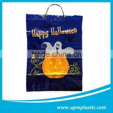 rigid clip close handle plastic gift shopping bag