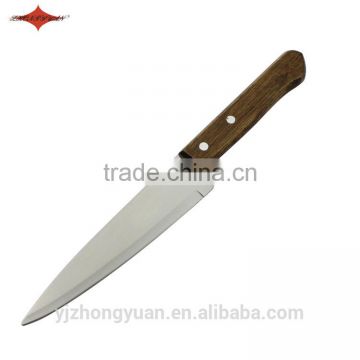 ZY-B50022 6 inch popular chef knife kitchen knife with brown hardwood handle