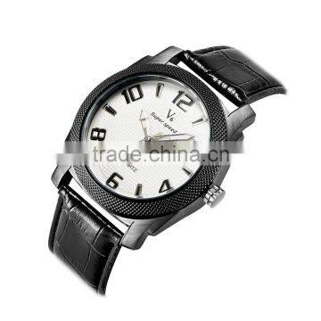 Classic Style Simple Face Contracted Watch Creative Quartz Leather Men's Business Wristwatch photo-4