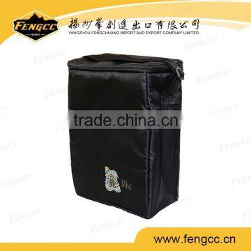 Promotonal and gift Sweden insulated black colored food lunch wine and beer cooler bag