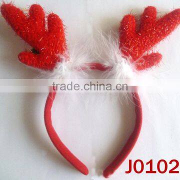 Wholesale qute red baby deer antler christmas headband