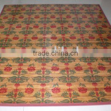 printed bamboo rug for floor ,natural material