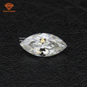Marquise shaped VVS1 DEF off white diamond color moissanite low price wholesale for US market