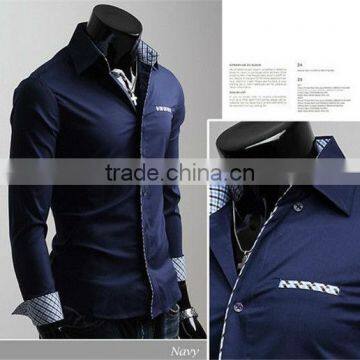 MOQ 5PCS Hot Style Latest Fashion Designs Shirt for Man Slim Fit Casual Man Shirt photo-5