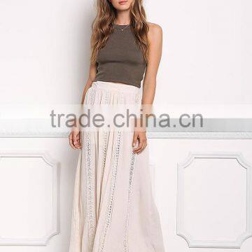 Boho Inspired Skirt Floral Crochet Trim Fancy Skirt Top Designs photo-4