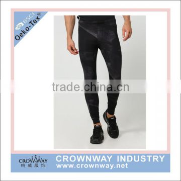 High waisted custom printed yoga leggings for men, sublimation leggings