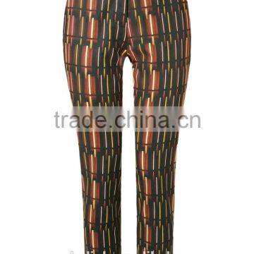 Nice Design Mid-rise Printed Straight Fashion Trousers for Women photo-4