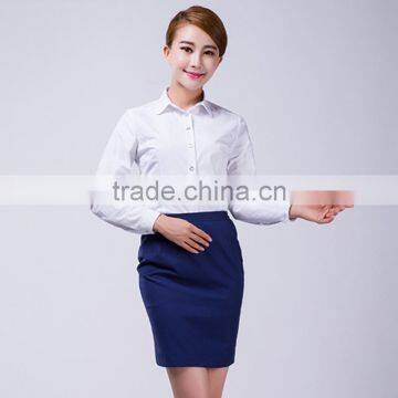 Custom Cotton Skirt And Flight Attendant Shirts photo-2