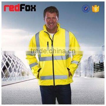 reflective softshell men jacket with reflective tape