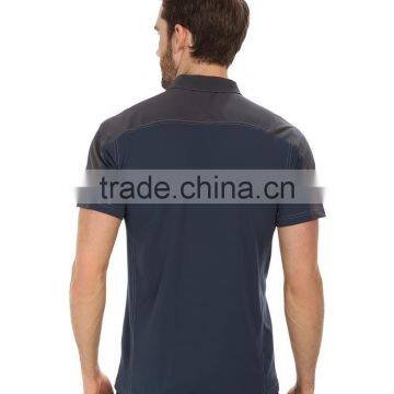 Custom High Quality Mens Zipper Collar Design Polo Shirts for Sale photo-3