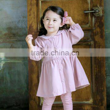 YDA3325autumn children dress doll collar soft girl dress for 1-5T