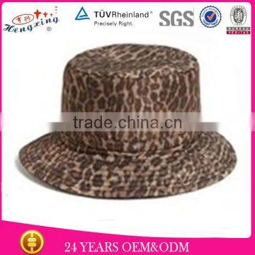 2014 Fashion Leopard Printed Bucket Hat/Custom Fashion Sports Caps