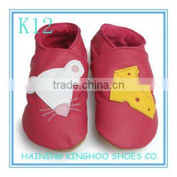 new design genuine leather soft sole kids shoes