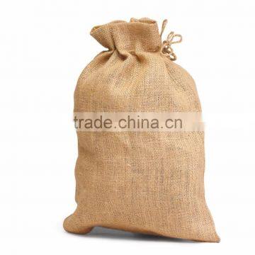 Eco-Friendly Unlaminated Jute Bag With Drawstring - Features a Drawstring Closure and Comes in Large and Small With Your Logo. photo-2