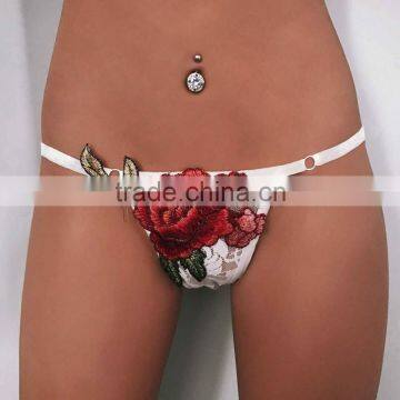 2017 New Fashion Women Roses Thong Sexy Underwear photo-2