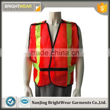 Safety traffic hi visibility reflective safety vest with PVC tapes