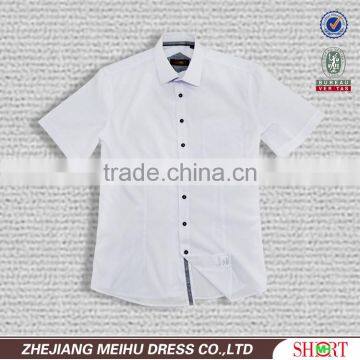 latest design white short sleeve slim fit shirts