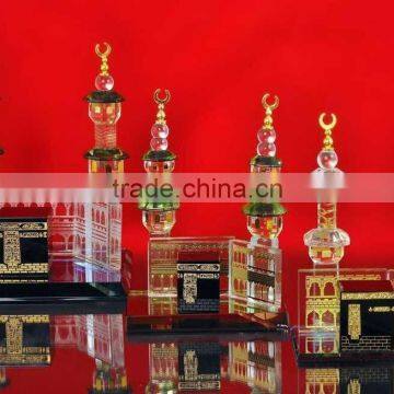 High QualityCrystal Kaaba Model With 24k Gold Plated For Islamic Crafts & Gifts