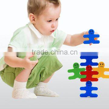 Wooden Creative Cartoon Balance Villain Blocks Toy Eductional Building Block Toys for Kids